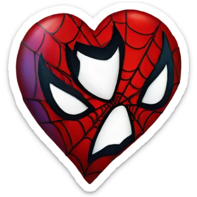 spiderman heart sticker