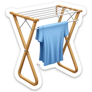 laundry drying rack sticker