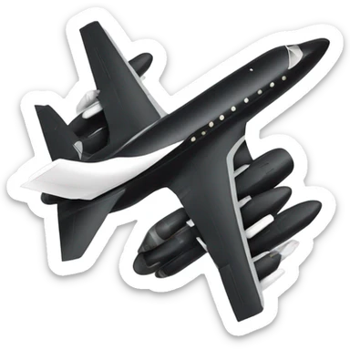 Black luxury jet sticker