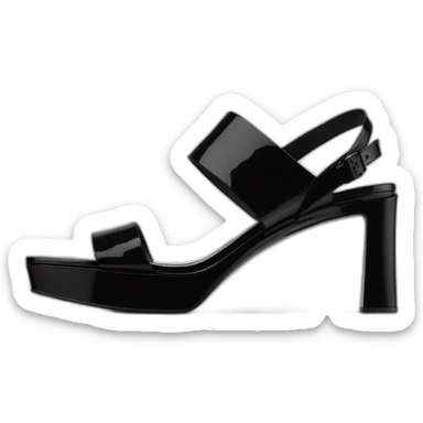 Ysl heel sandal  TRIBUTE PLATFORM SANDAL black PATENT LEATHER sticker