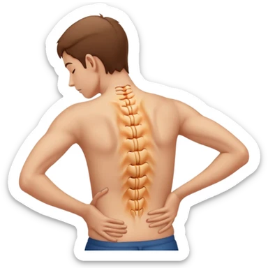 back pain, focus on humen back

 sticker