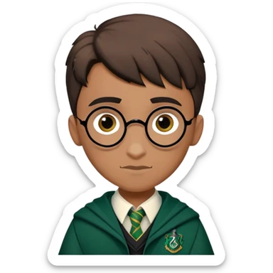 louis cordice is Blaise Zabini in harry potter, wear hogwarts slytherin uniform sticker