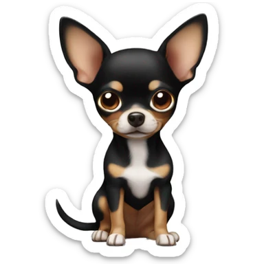 Chihuahua black and brown sticker