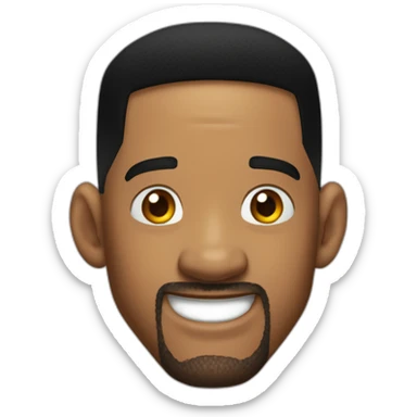 Will smith qui regard du coin de l'oeil avec un sourire cachottier sticker
