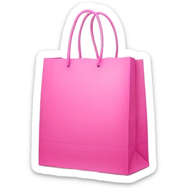 Pink shopping bag  sticker
