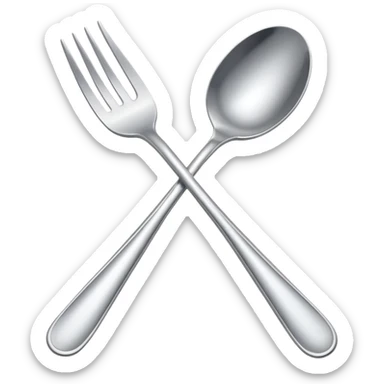Fancy elegant aesthetic deluxe fork and spoon  sticker