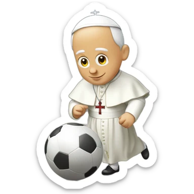pope-francis-playing-football sticker