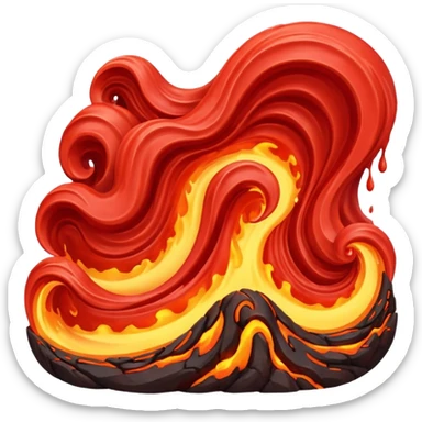 red lava wave sticker