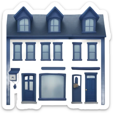 navi blue town sticker