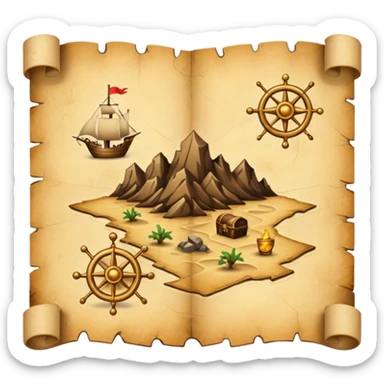 Treasure Map sticker