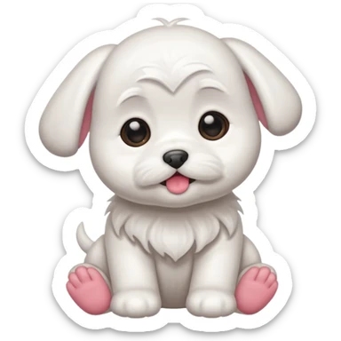 baby maltese  sticker