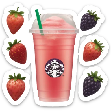 strawberry acai lemonade starbucks sticker
