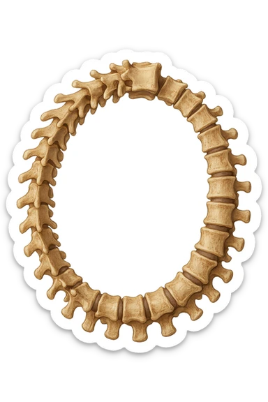 SPINA DORSALE ANATOMICA UMANA REALISTICA CHIUSA A CERCHIO sticker