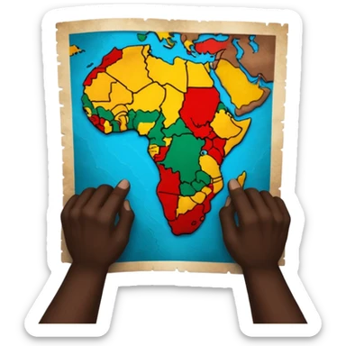 Africa in black hands sticker