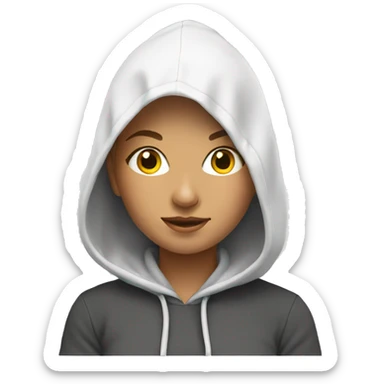 white champion female hoodie  sticker