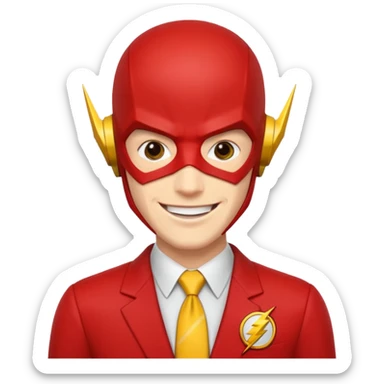 The Flash superhero face close-up sticker