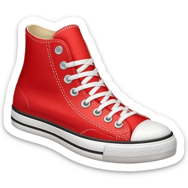 red converse shoe sticker