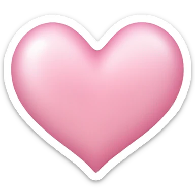 light pink heart sticker