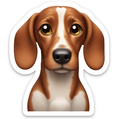 Brown Sausage dog  sticker