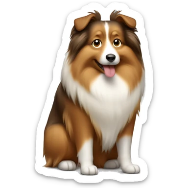 Fat Shetland sheepdog sticker