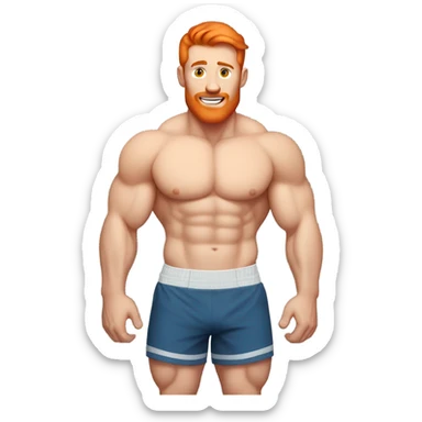 Gym jock with ginger hair  sticker