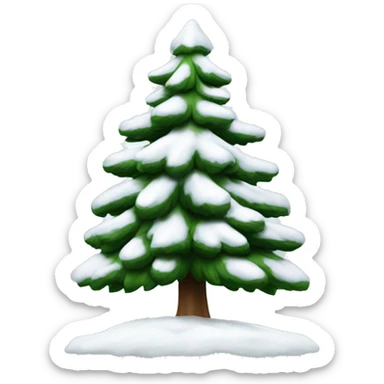 Sapin avec de la neige sticker