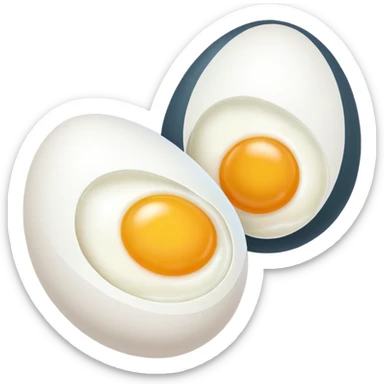 2 eggs rotated slightly- no yolk sticker