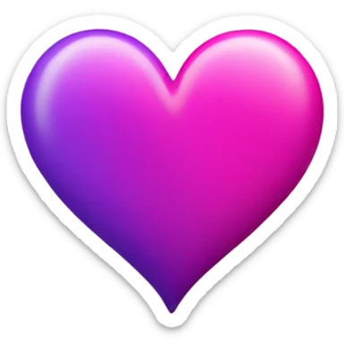 hot pink and purple heart sticker