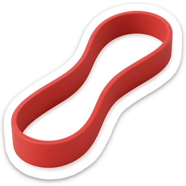 resistance bands in a loop shape, simple, clear, focus on the looped band sticker