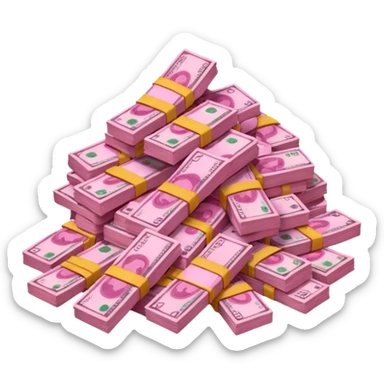 Pink money sticker