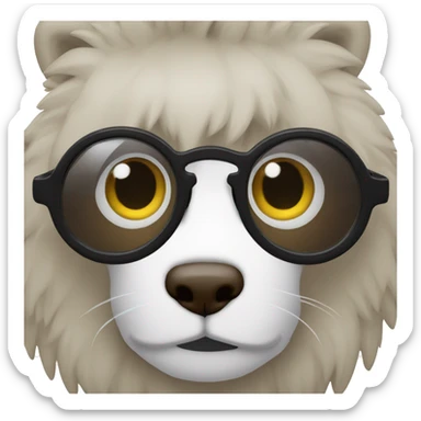 Chico alto de pelo negro lentes con montura negra sosteniendo una camara  sticker