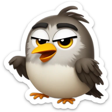Angry birds chilling sticker