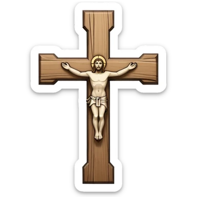 Create more catholic cross emojis more simple and clean but now Catholic  keep it black and white no crucifix  sticker