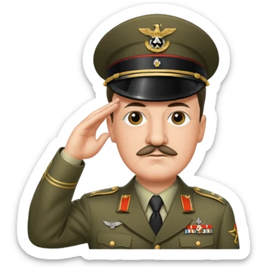 Hitler saluting sticker