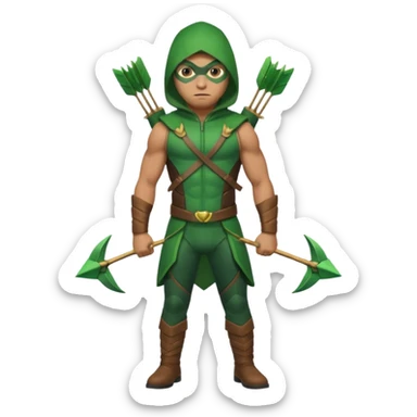 green arrow standing sticker