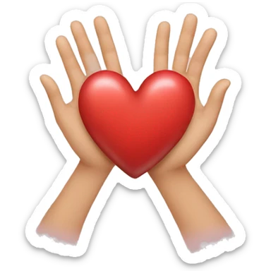 Someone make heart with hands  sticker