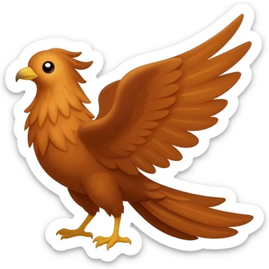 brown phoenix sticker