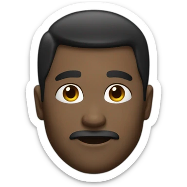 Man with arched eyebrow and a smirk sticker