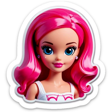 Pink Barbie sticker