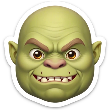 bald ogre sticker