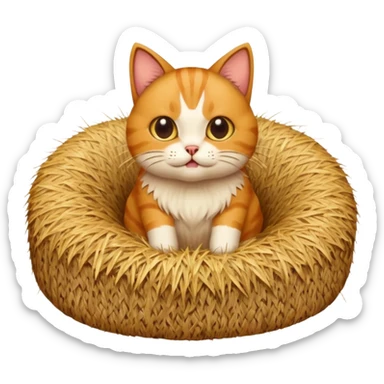 Cat pooping sticker