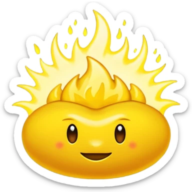 Rayos truenos con cara de molestia  sticker