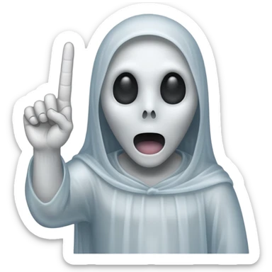 Ghost with middle finger sticker
