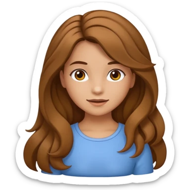 Gostaria que gerasse vários emojis de menina do cabelo cacheado grande, um castanho claro sticker