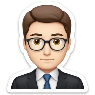 director business confidently wears smart business attire sticker