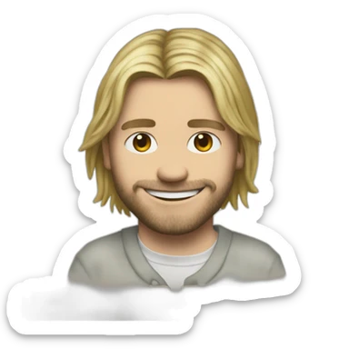 Happy Kurt cobain sticker