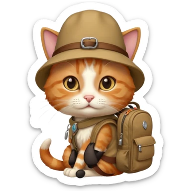 explorer cat sticker