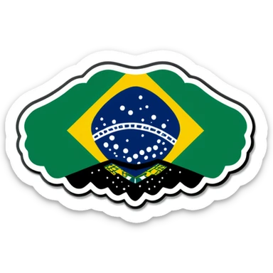 Brazil flag keffiyeh sticker