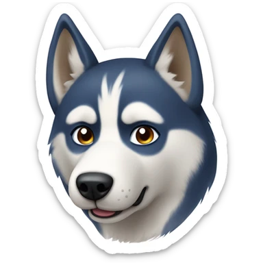 HUSKY roux au yeux marron clair avec un peu de bleu dans l’œil droit  sticker