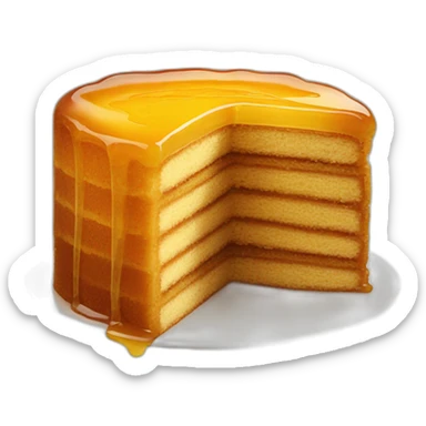 Piece of honey cake with 5 layers  sticker